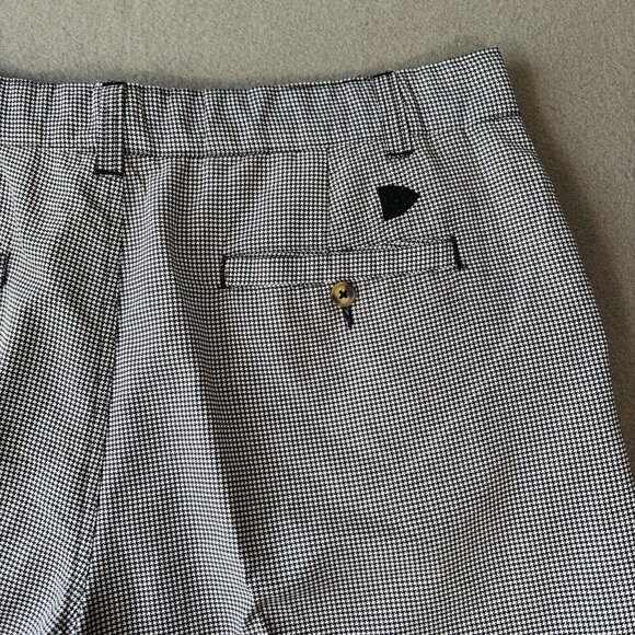 FireThorne Mens Golf Shorts Houndstooth Black White Size 40 Bermuda Outdoor Prep - Picture 12 of 16